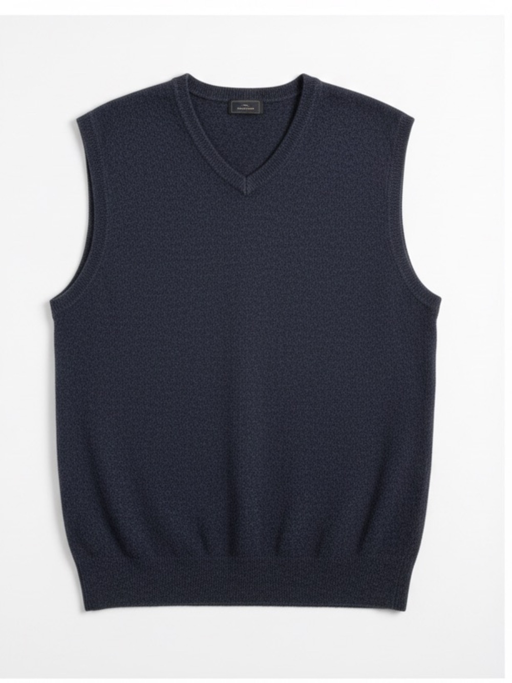 Classic V-Neck Sweater Vest - Navy